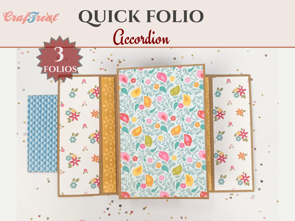 Craftreat Scrapbook Blank Quick Folio - Accordion - Black, Kraft and White