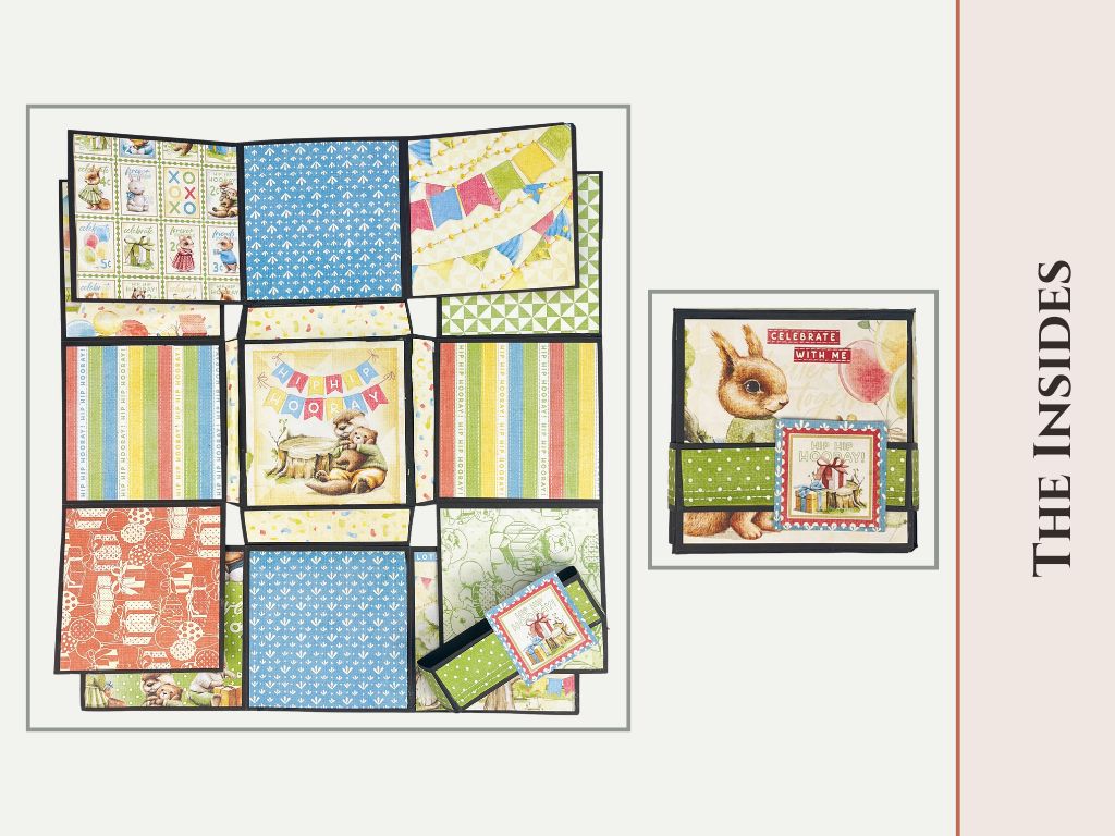 Craftreat Scrapbook Blank Quick Folio - Flip Flair Folio - Black, Kraft and White