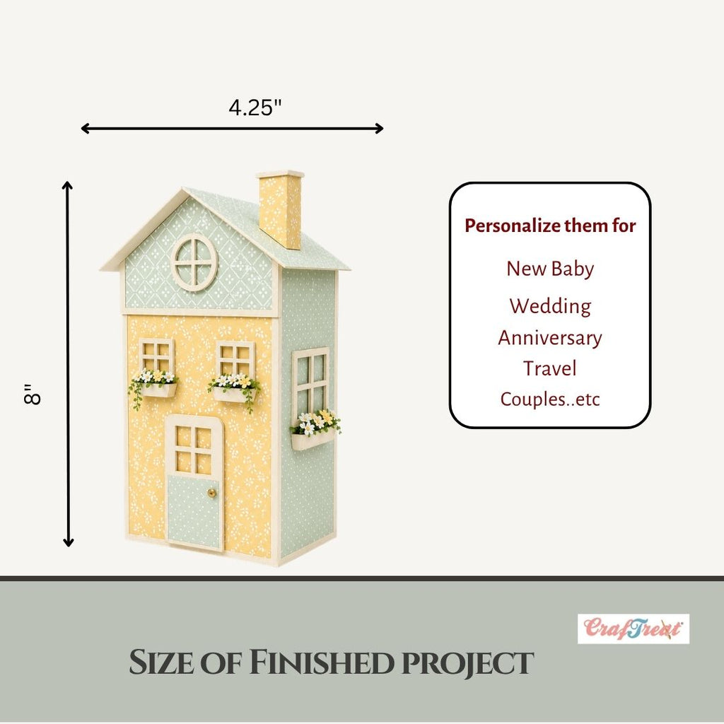 CrafTreat Scrapbook Blank - Tall House - Black