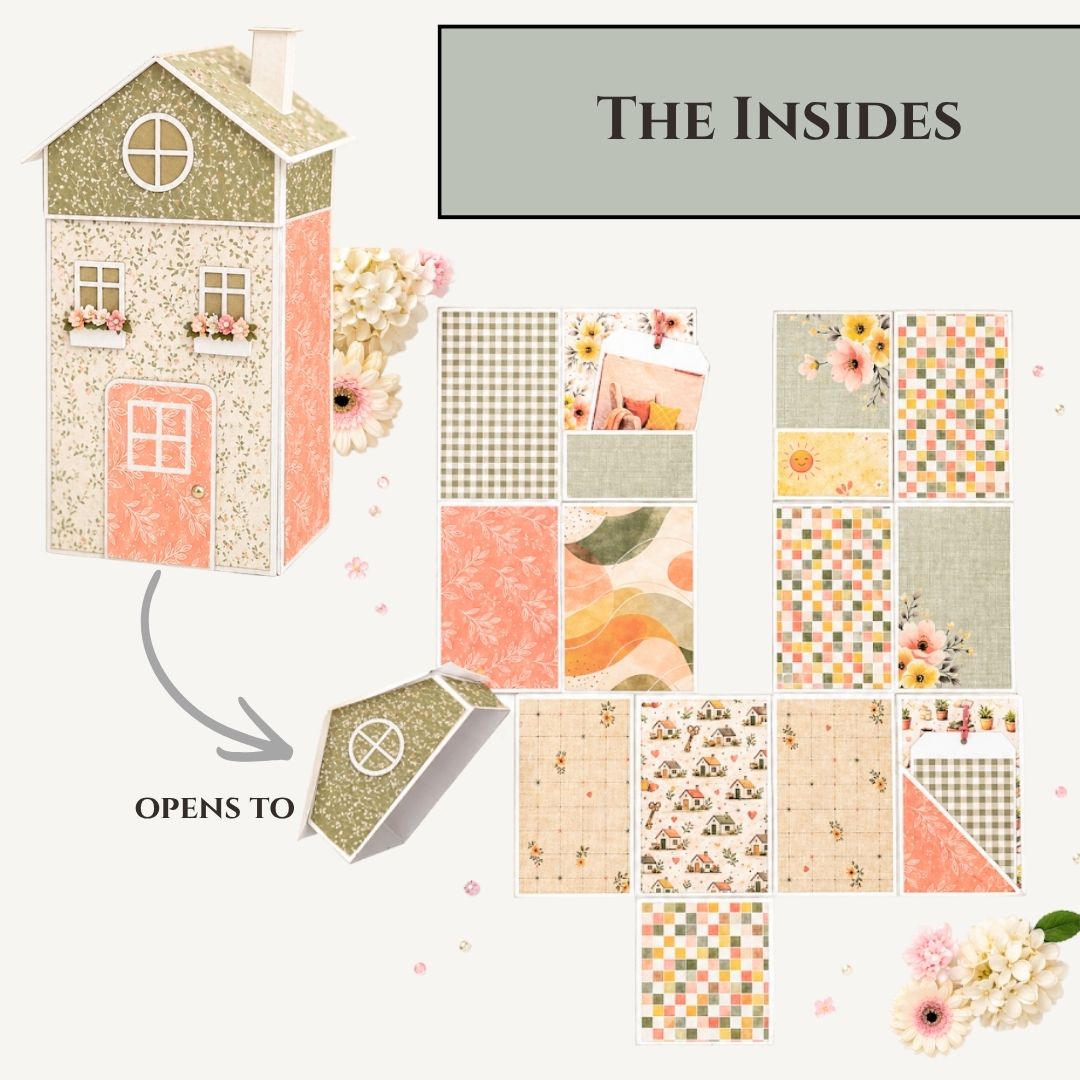 CrafTreat Scrapbook Blank - Tall House - White