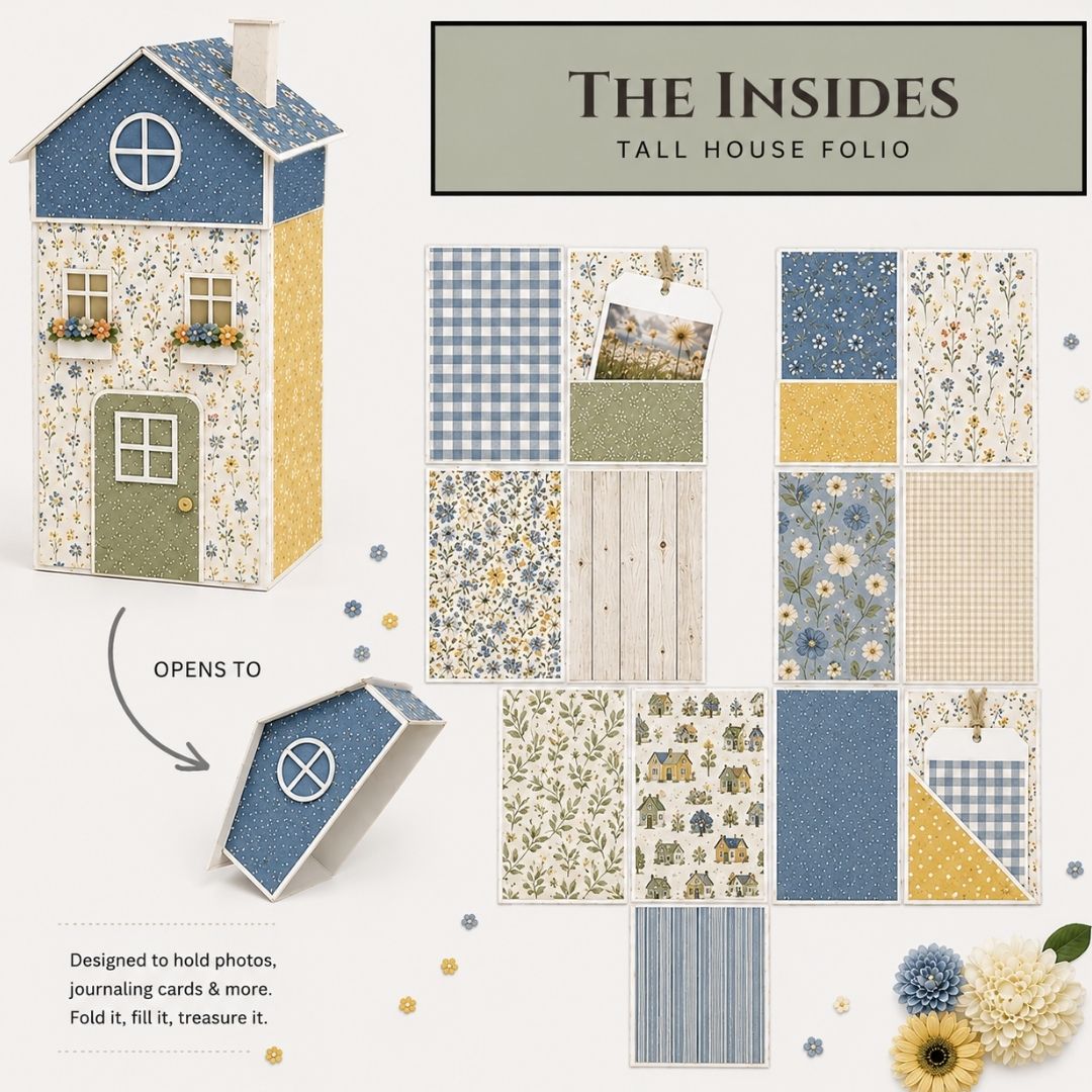 CrafTreat Scrapbook Blank - Tall House - White