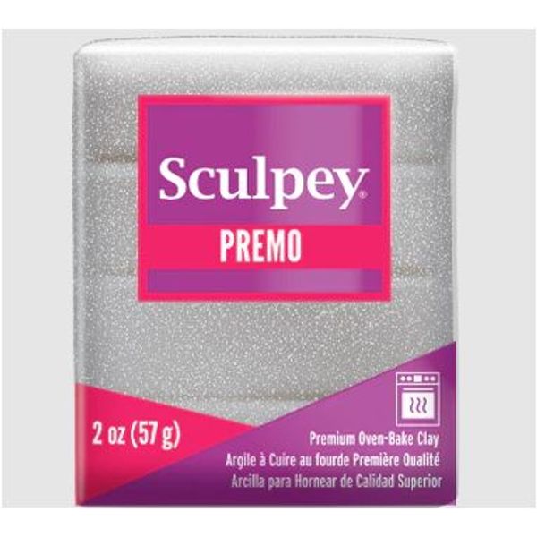 Premo Sculpey Polymer Clay Accents White Gold Glitter